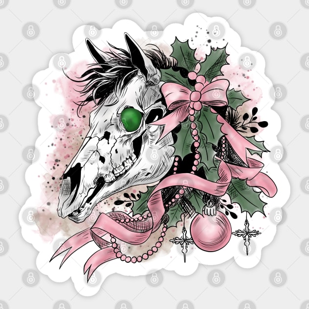 Mari Lwyd Sticker by H. R. Sinclair